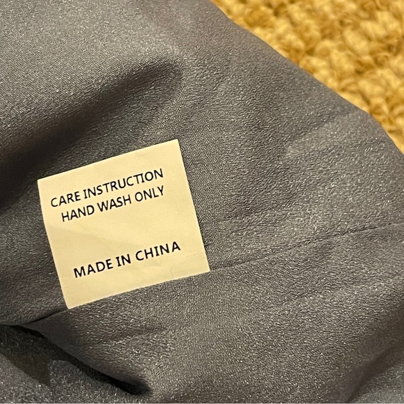 Queen of Sparkles Denim Tweed Plaid Long Sleeve Poof Sleeve Dress Medium - Picture 11 of 13